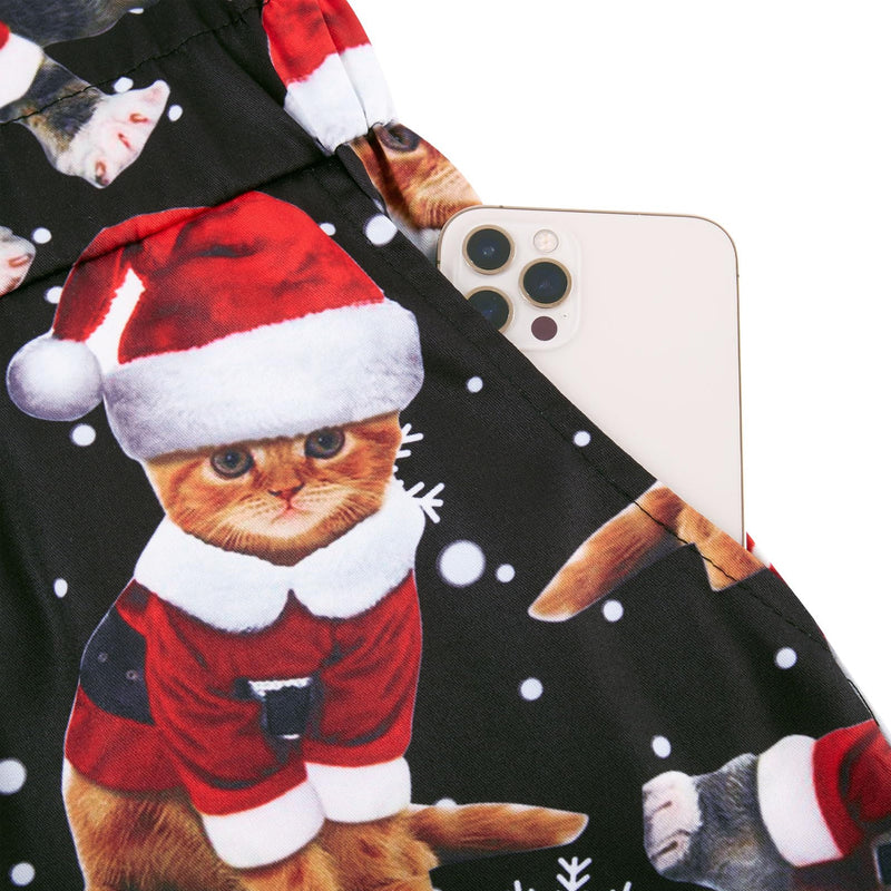 Xmas Cats Black Funny Male Romper