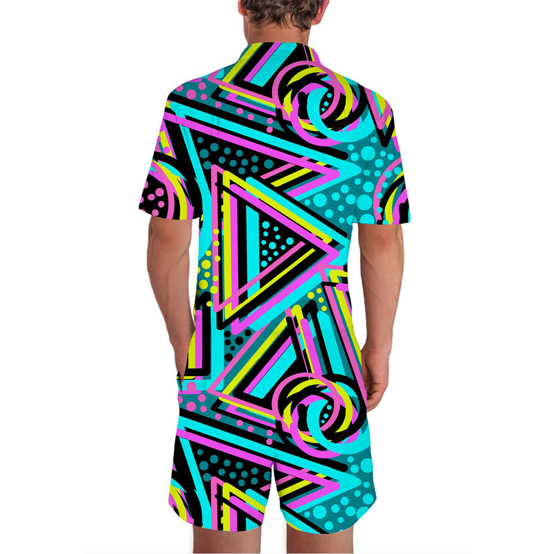 80S Retro Funny Male Romper