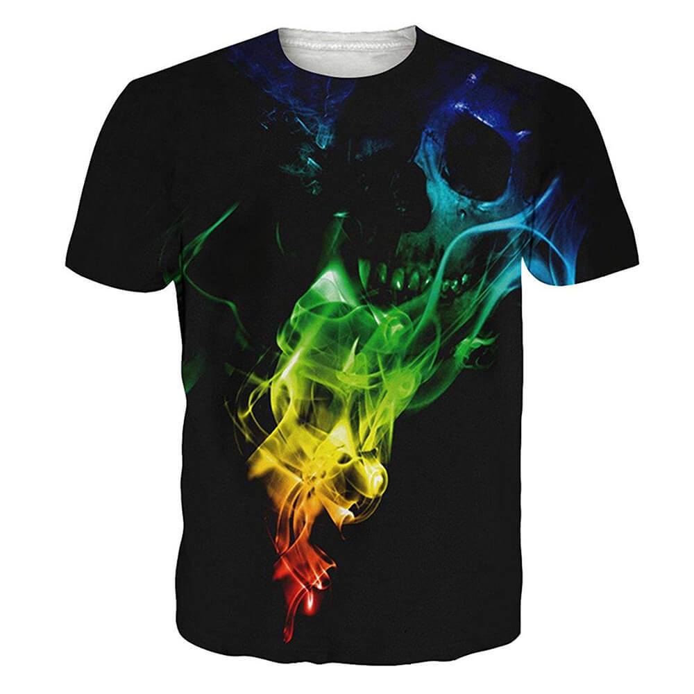 Grappig T-shirt met vuurschedel
