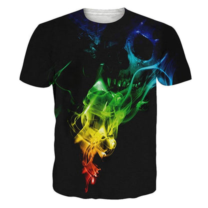 Grappig T-shirt met vuurschedel