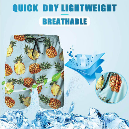 Lustige Badehose mit Ananas-Motiv
