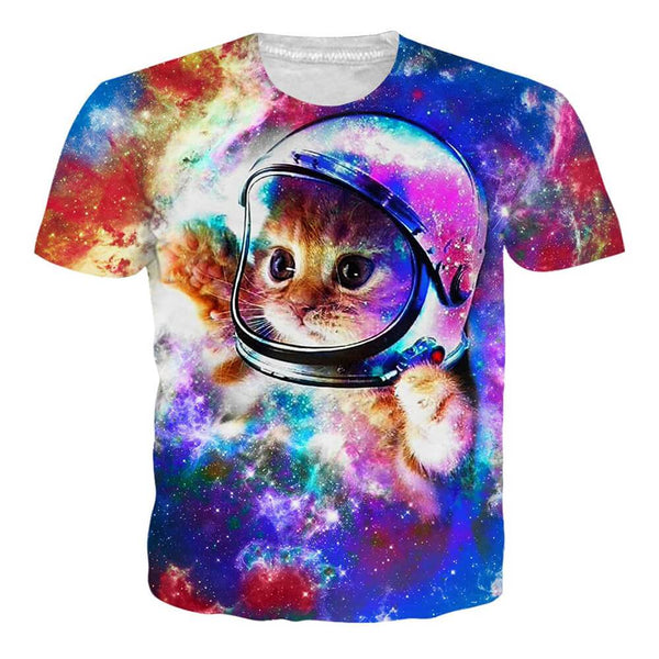 Astronaut Cat Funny T-Shirt