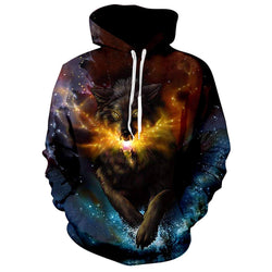 Galaxy Sparkly Wolf Hoodie