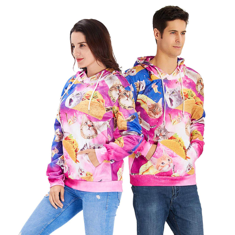 Pink Taco Cat Hoodie