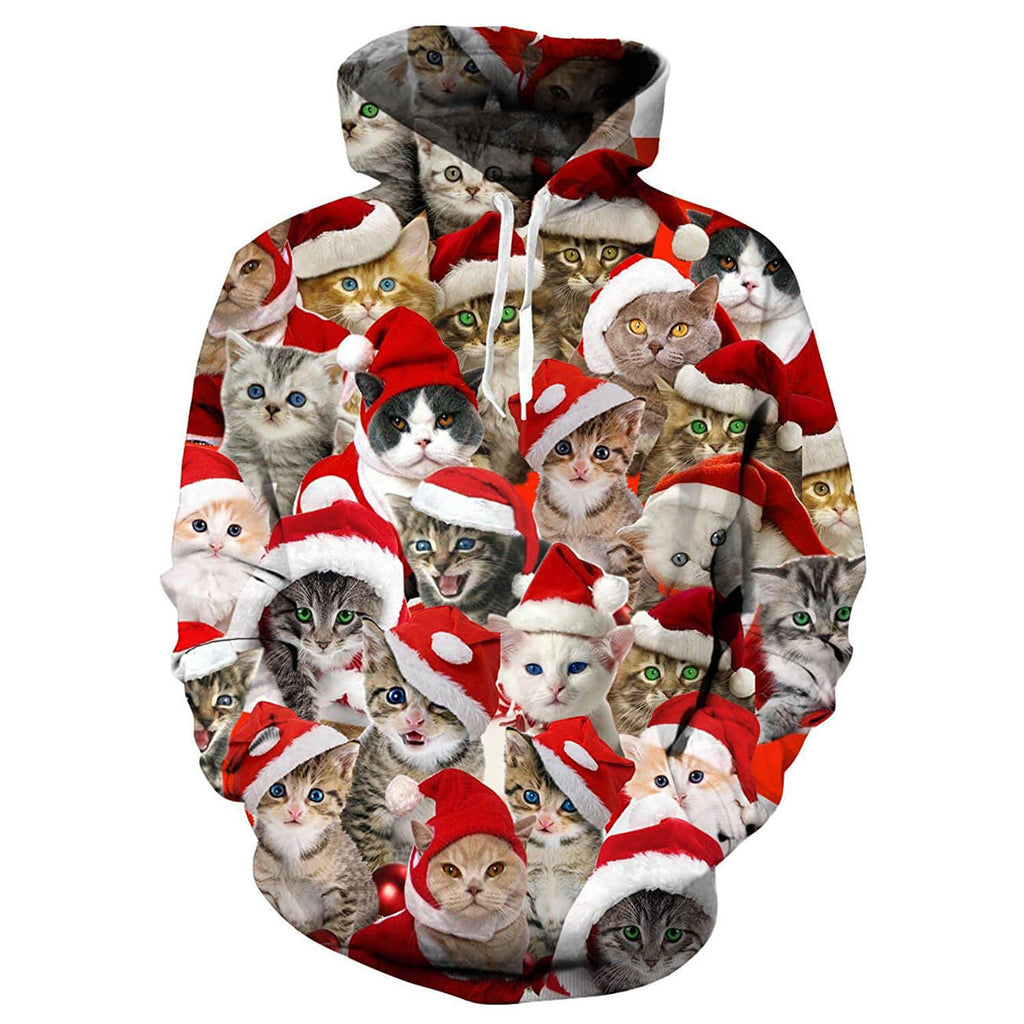 Christmas Cats Funny Hoodie – D&F Clothing