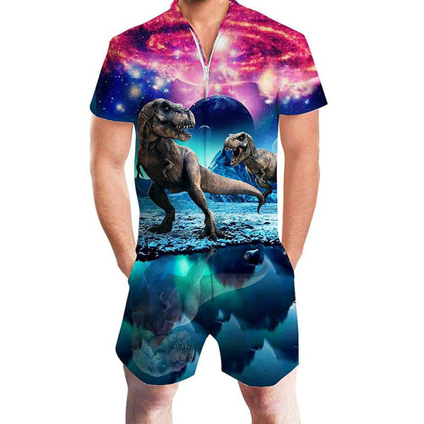 Galaxy Dinosaur One Piece Male Romper