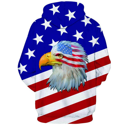 Adelaar Amerikaanse vlag grappige hoodie