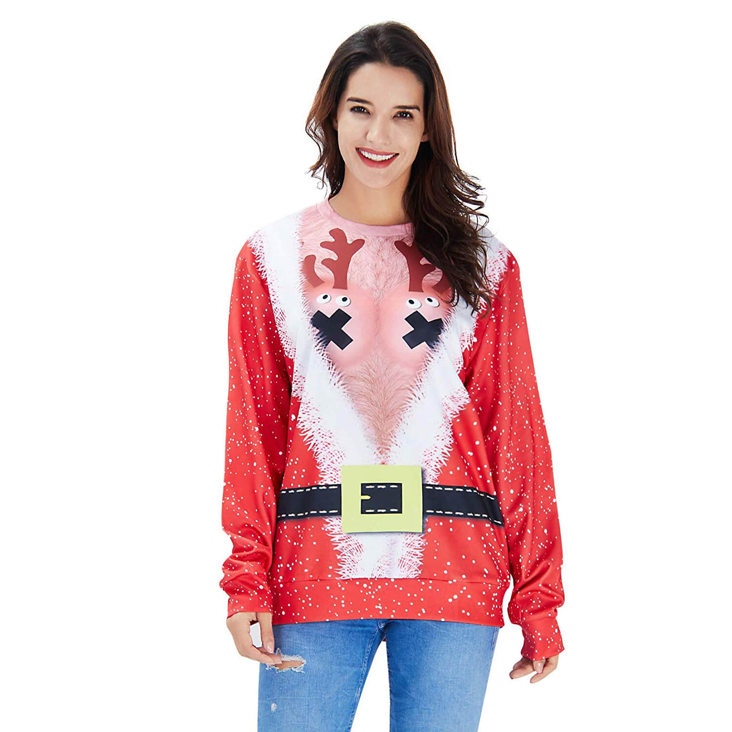 Kersttrui voor dames, lelijke sweatshirt, grappige lelijke kersttrui Kersttrui voor dames, lelijke sweatshirt, grappige lelijke kersttrui