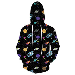 Spaceship Galaxy Zip Up Hoodie