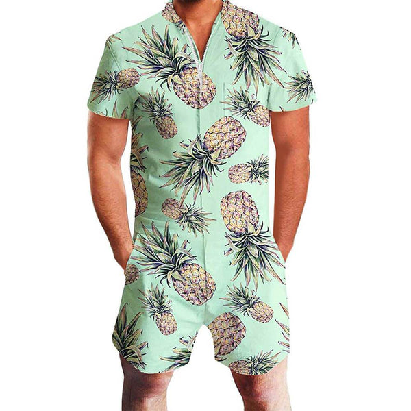 Green Pineapple Male Romper