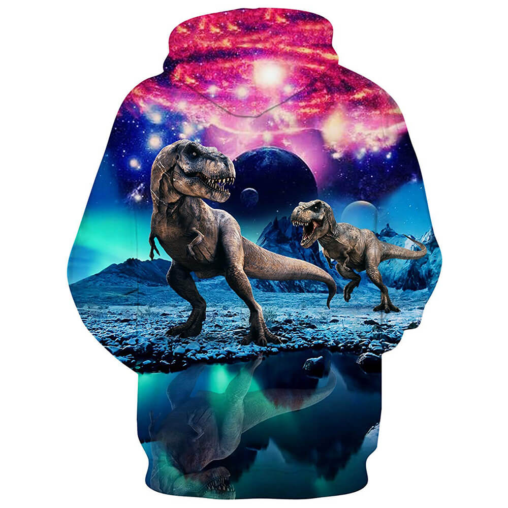 Galaxy Dinosaurus Grappige Hoodie