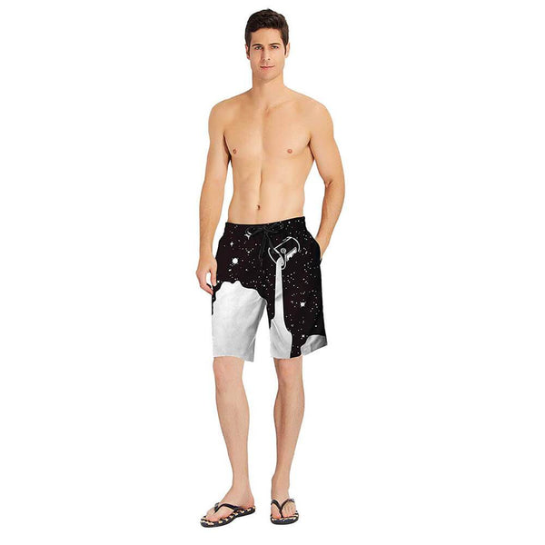Pouring Cup Milk Funny Swim Trunks
