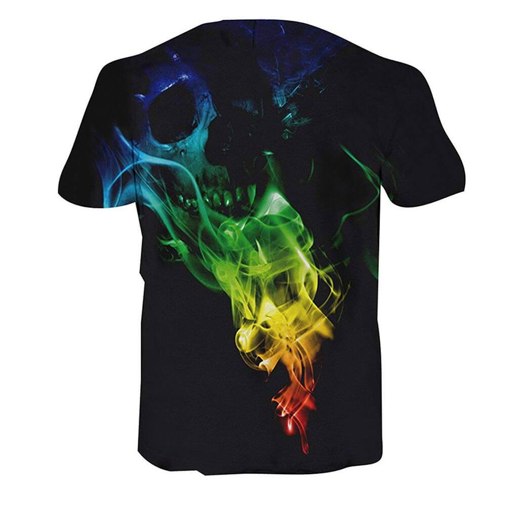 Grappig T-shirt met vuurschedel