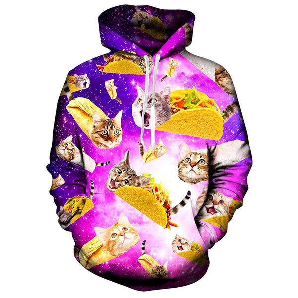 Pink Taco Cat Hoodie