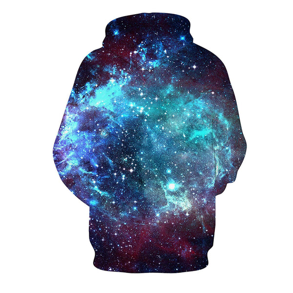 Space Galaxy Hoodie Blue