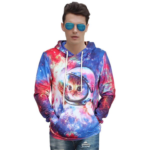 Astronaut Space Cat Funny Hoodie