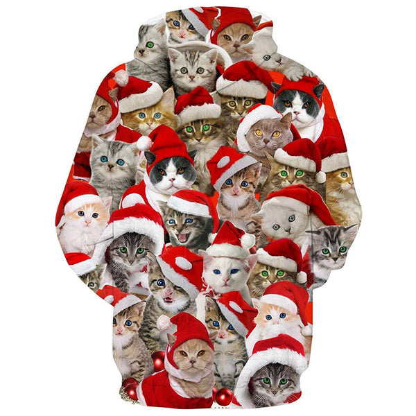 Christmas Cats Funny Hoodie