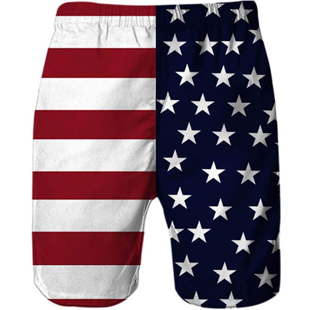 Lustige Badehose mit amerikanischer Flagge und Adler