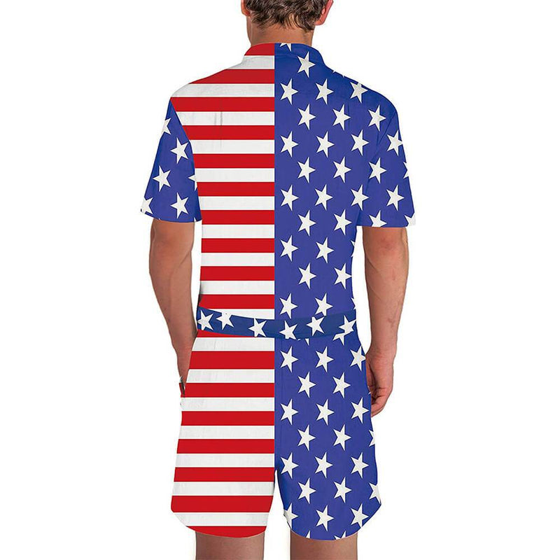 American Flag Eagle Male Romper