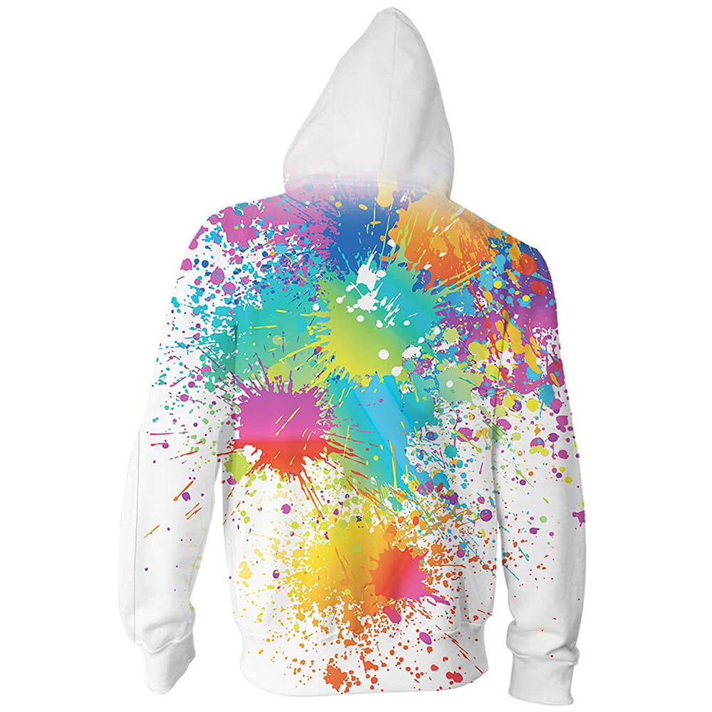 Paint Splatter Zip Up Hoodie – D&F Clothing®