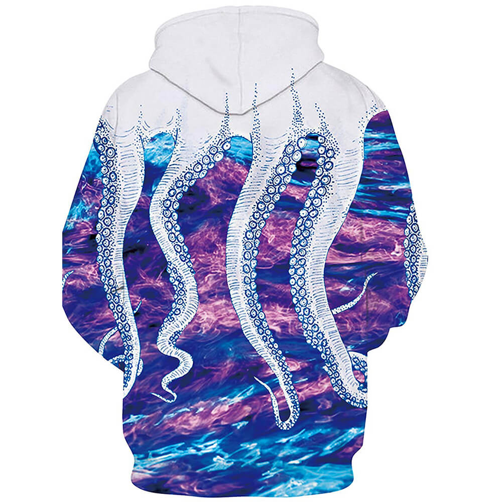 White Purple Octopus Hoodie – D&F Clothing®