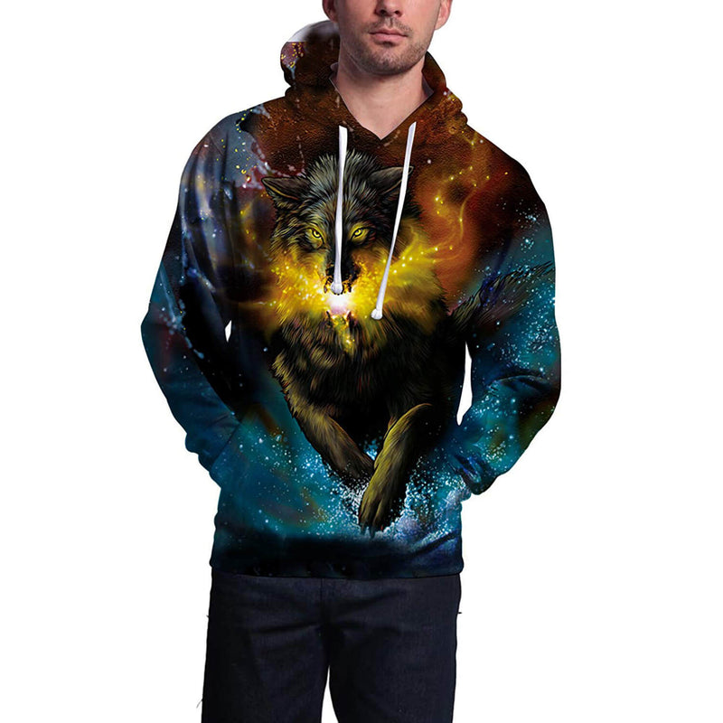 Galaxy Sparkly Wolf Hoodie