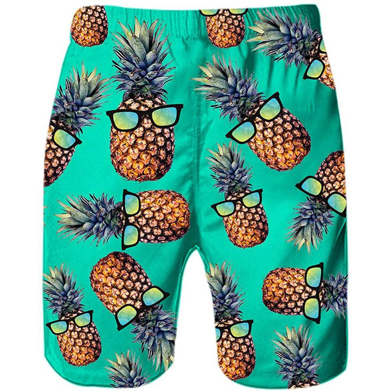 Green Pineapple Funny Swim Trunks