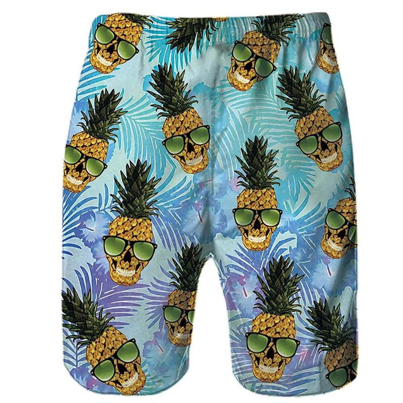 Skull Pineapple Funny Swim Trunks