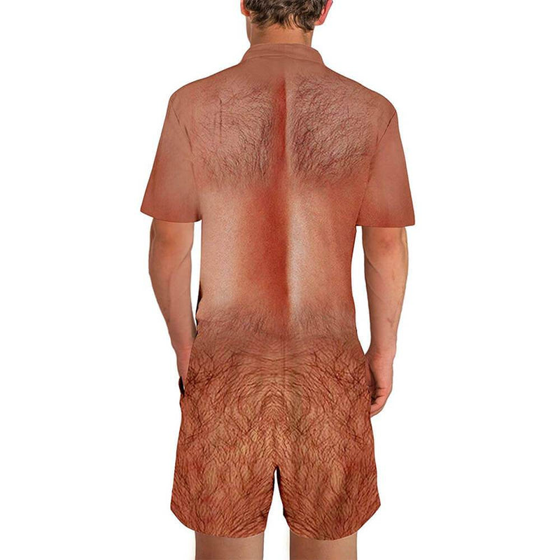 Ugly Hairy Chest Male Romper