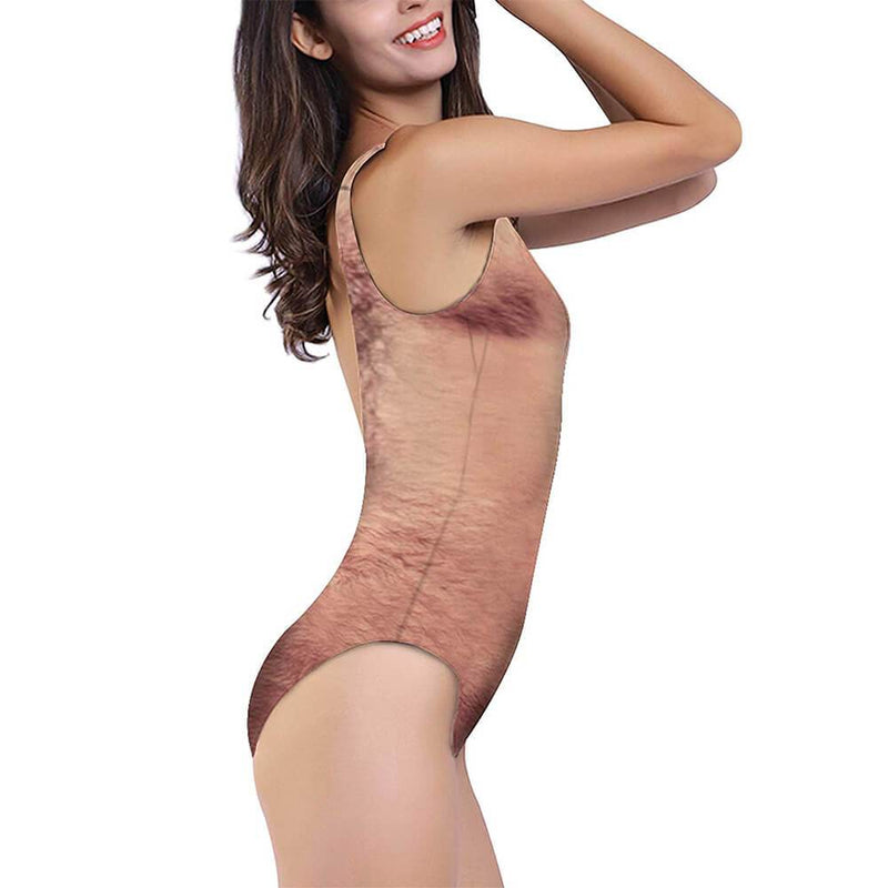 Hairy Chest Ugly One Piece Swimsuit