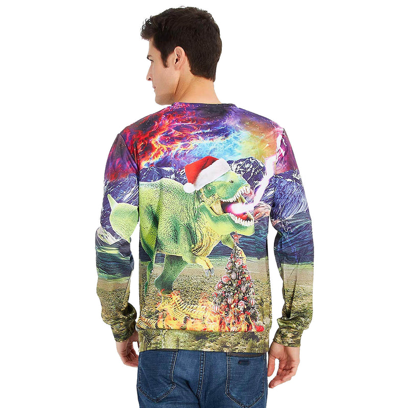 Thunder Dinosaur Ugly Christmas Sweater