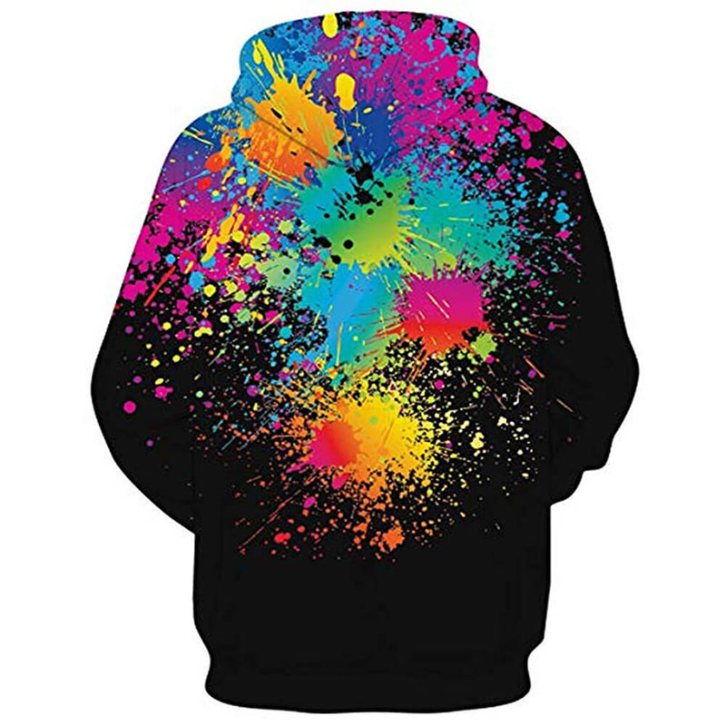 Paint Splatter Black Hoodie