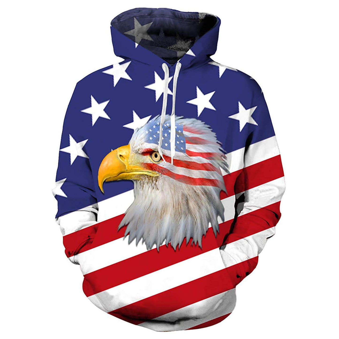 Adelaar Amerikaanse vlag grappige hoodie