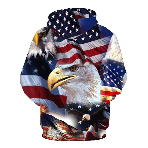 Patriot Eagle American Flag Hoodie