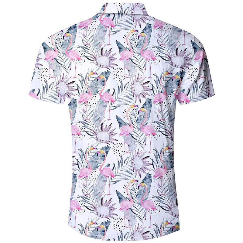 Pink Flamingo Ugly Aloha Shirts