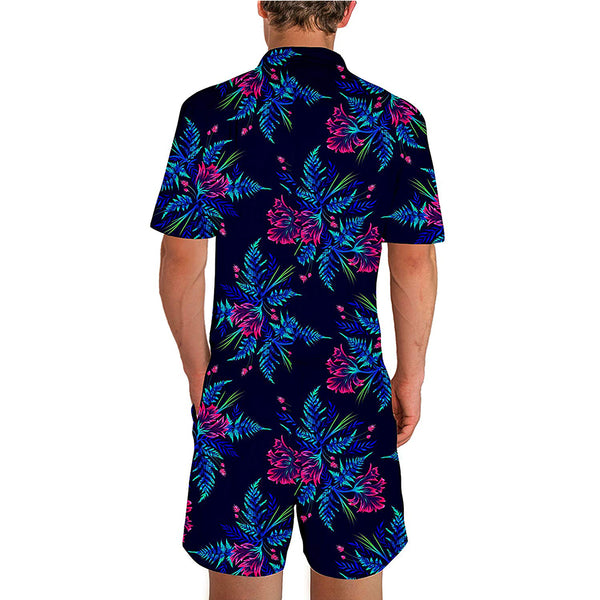 Blue Flowers Male Romper