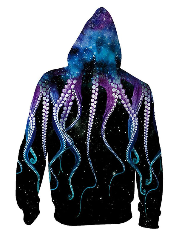 Colorful Octopus Zip Hoodie