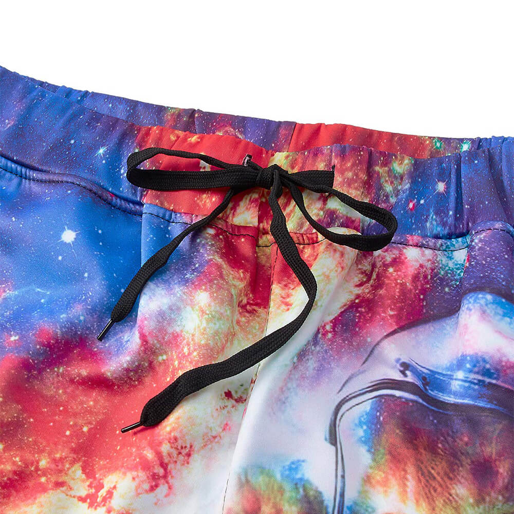 Jogginghose mit Katzen-Print und Weltraum-Astronaut