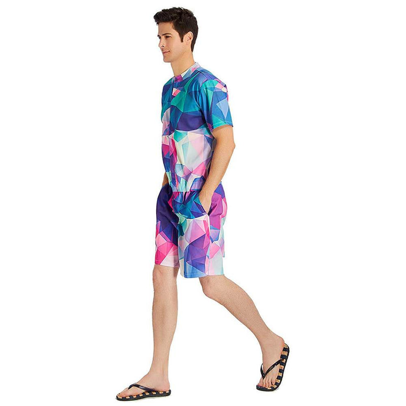 Geometric Printed Male Romper