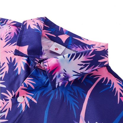 Palme Blau Lustiges Hawaiihemd