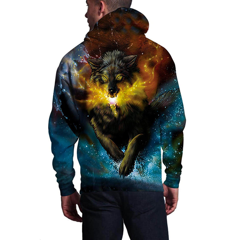 Galaxy Sparkly Wolf Hoodie