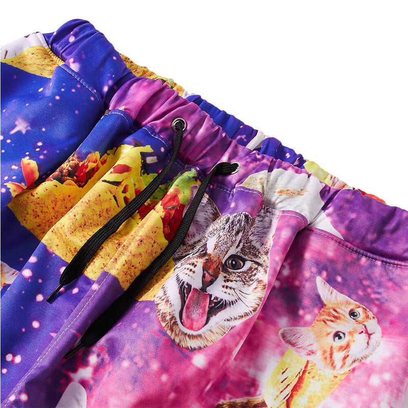 Graphic Taco Cat Funny Joggers