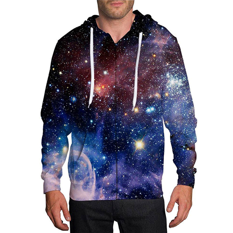 Space Galaxy Zip Up Hoodie