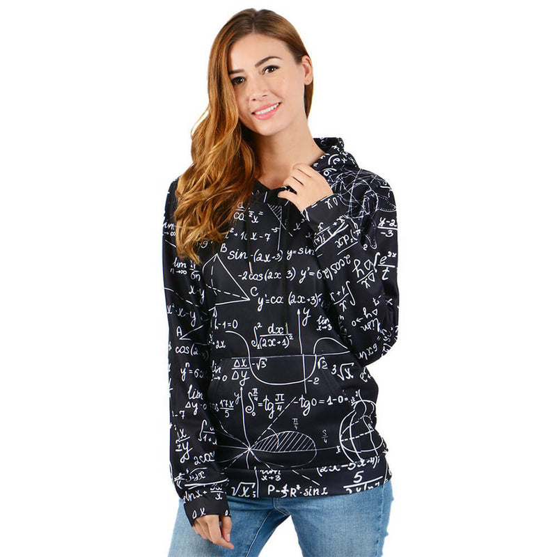 Black Math Prints Hoodie