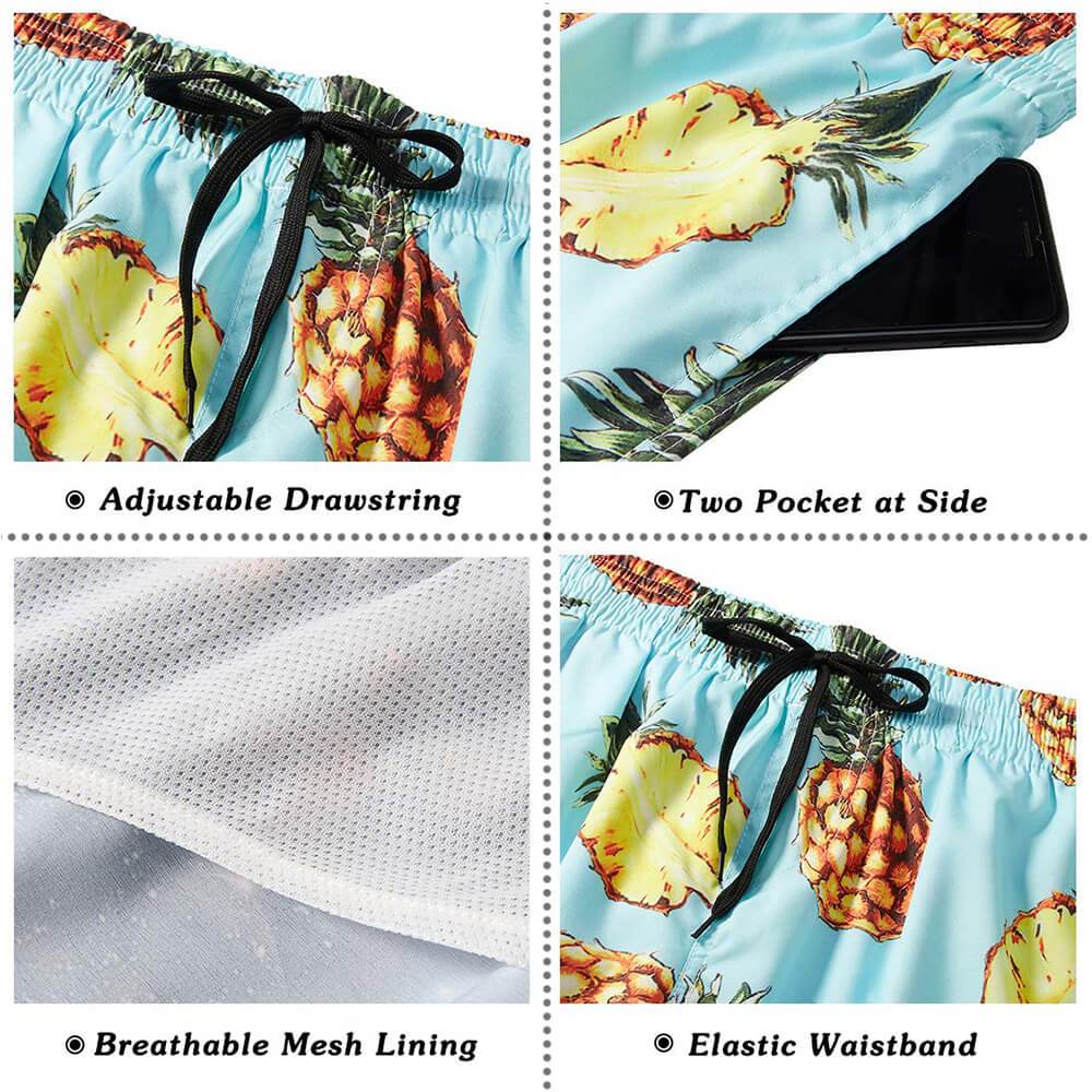 Lustige Badehose mit Ananas-Motiv