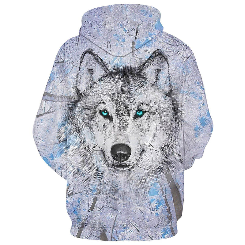 Blue Eyes Wolf Hoodie