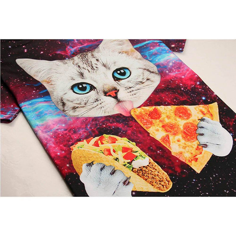 Taco Pizza Cat Funny T Shirt