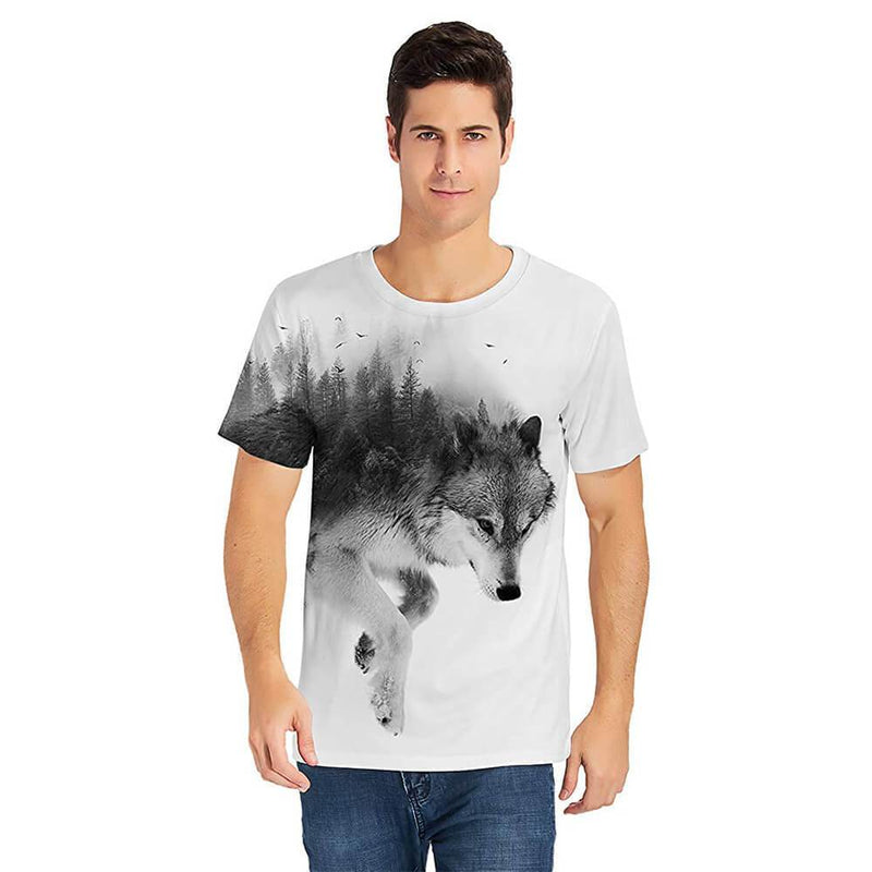 Forest Snow Wolf Funny T Shirt