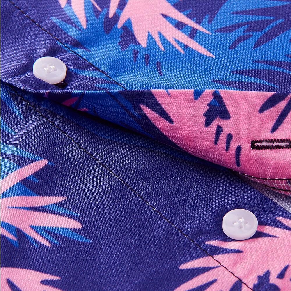 Palme Blau Lustiges Hawaiihemd