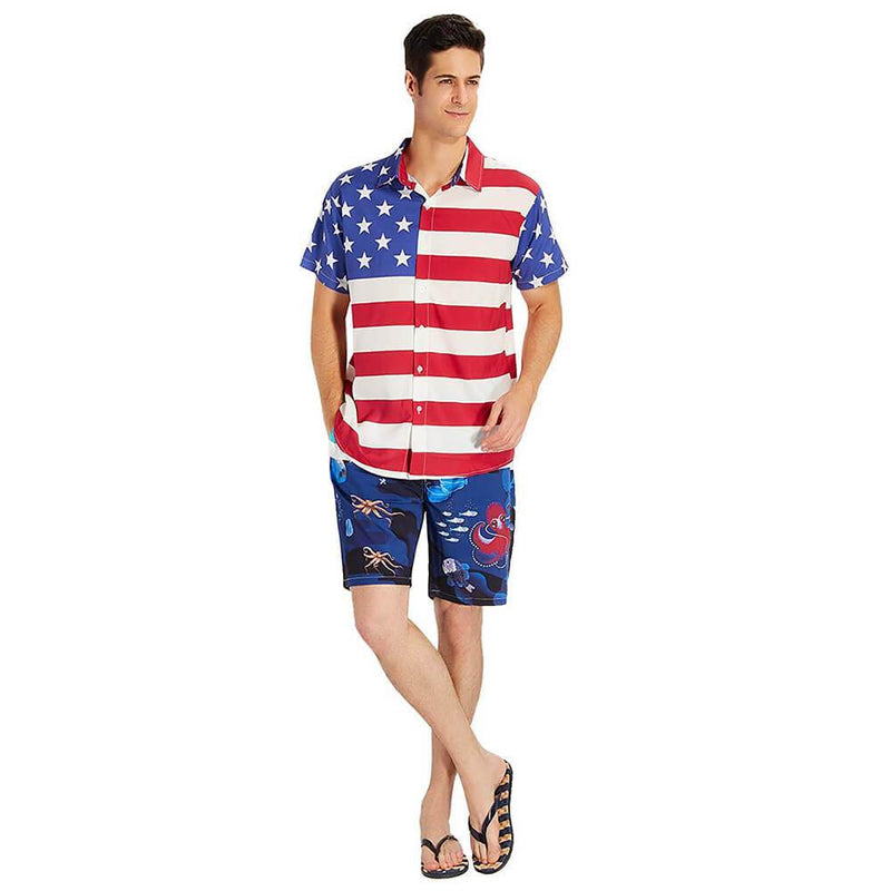 American Flag Funny Hawaiian Shirt